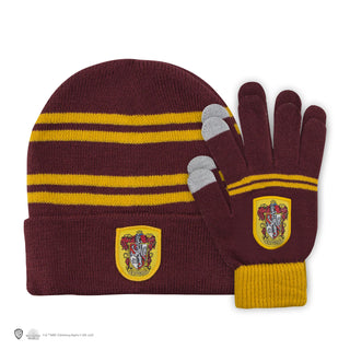 Bonnet & Gants Tactiles Gryffondor Enfants – Acrylique doux