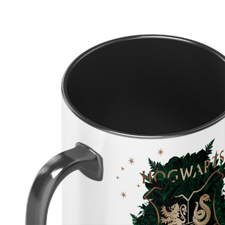Mug Sortilège Hogwarts Fleuris noir 330ml