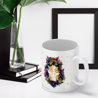 Mug Accio Hogwarts Fleuris Blanc 330ml