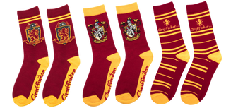 Set 3 Paires de Chaussettes Gryffondor Harry Potter Taille 35-45