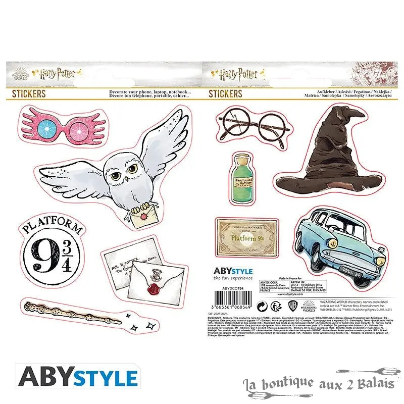 Autocollant Harry Potter – Maisons Poudlard, 10x10 Cm, Vinyle Brillant, Imperméable, Repositionnable