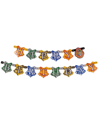 Bannière Happy Birthday Harry Potter – 182 cm Maison Poudlard