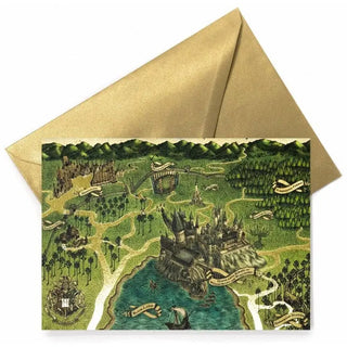 Carte + Enveloppe Minalima Hogwarts Map La Boutique Aux 2 Balais
