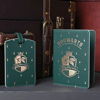 Couverture Passeport + Etiquette Bagage Serpentard La Boutique Aux 2 Balais