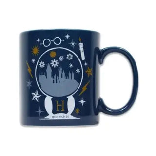 Mug Noël à Poudlard Bleu Noel La Boutique Aux 2 Balais