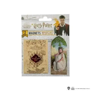 Set De 2 Magnets - Carte Du Maraudeur Et La Grosse Dame Magnet Boutique Aux Balais