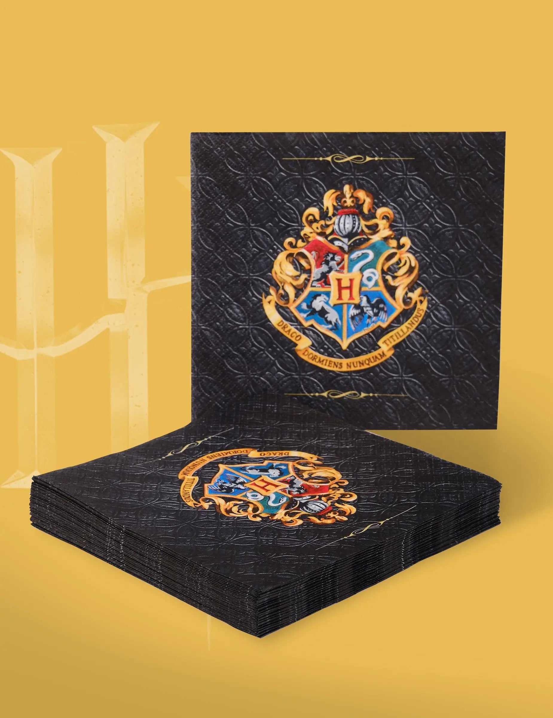 20 Serviettes Harry Potter 33×33?cm – Motif Maison Poudlard -  La boutique Aux 2 Balais