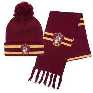 Set Bonnet Pompon + Écharpe Gryffondor Enfant - Harry Potter