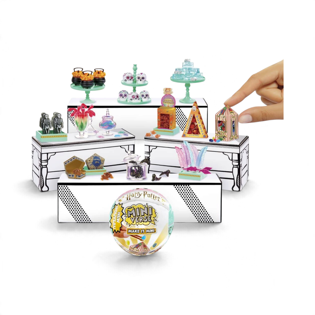 Kit de loisirs créatifs La boutique Aux 2 Balais Miniverse Harry Potter Honeydukes avec miniatures de confiseries