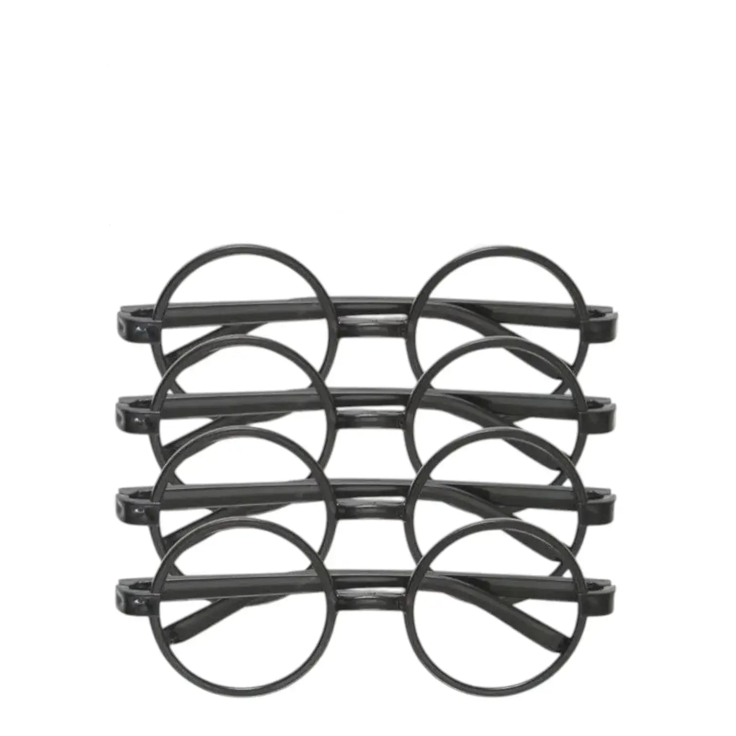 4 Lunettes Harry Potter - Monture Ronde Noire Déguisement -  La boutique Aux 2 Balais