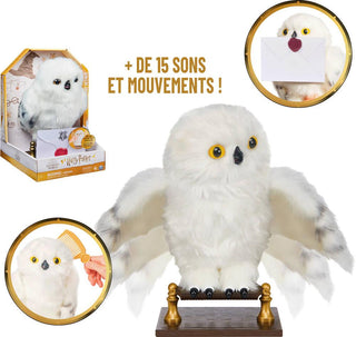 Peluche Interactive Hedwige Harry Potter 30 cm - Réagit Voix + 15 Sons Mouvements -  La boutique Aux 2 Balais