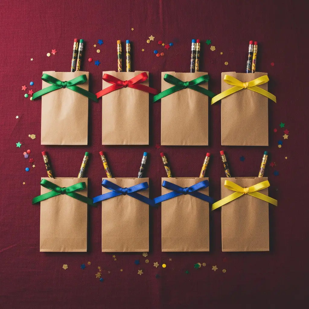 Lot de 8 crayons à papier Harry Potter aux couleurs des maisons de Poudlard, sous licence Warner Bros.