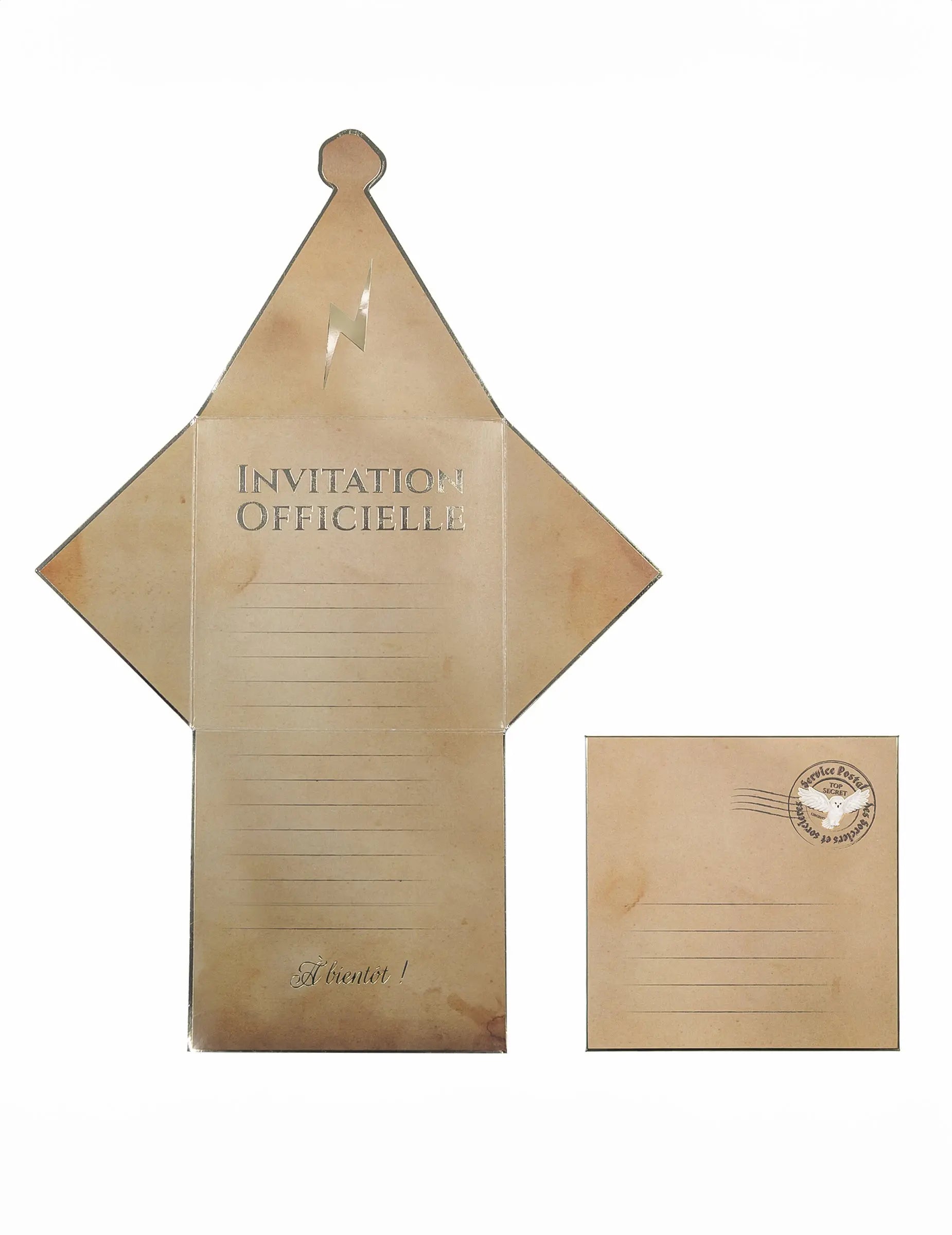 8 Invitations Harry Potter 29×20 cm – Anniversaire Sorcier -  La boutique Aux 2 Balais