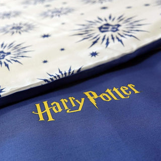 Parure Housse Couette Bleue Hogwarts Coton 140x200 -  La boutique Aux 2 Balais
