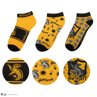 Set 3 Paires de Socquettes Poufsouffle Harry Potter Taille 35-45