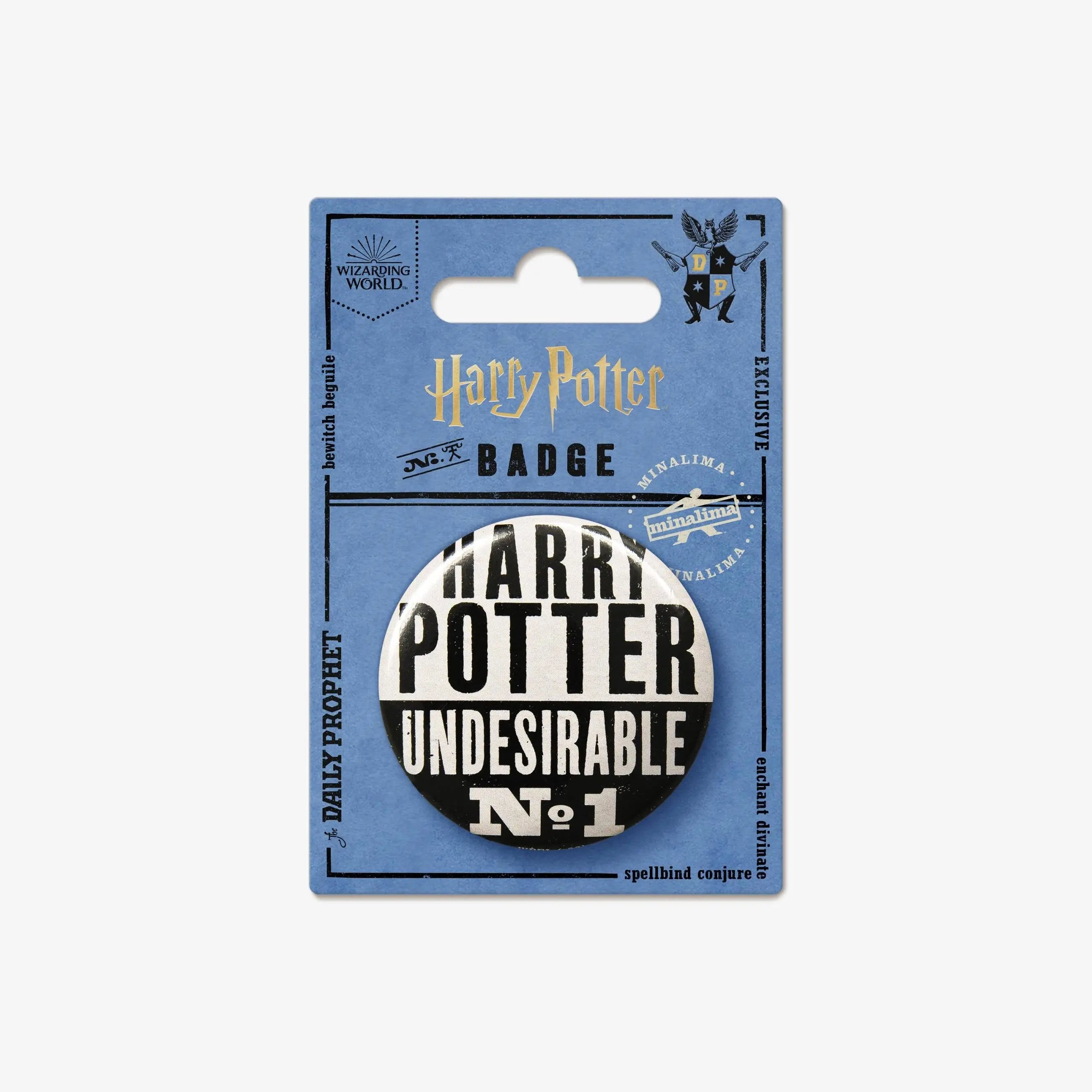 Badge Gazette du Sorcier Undesirable N°1 -  La boutique Aux 2 Balais