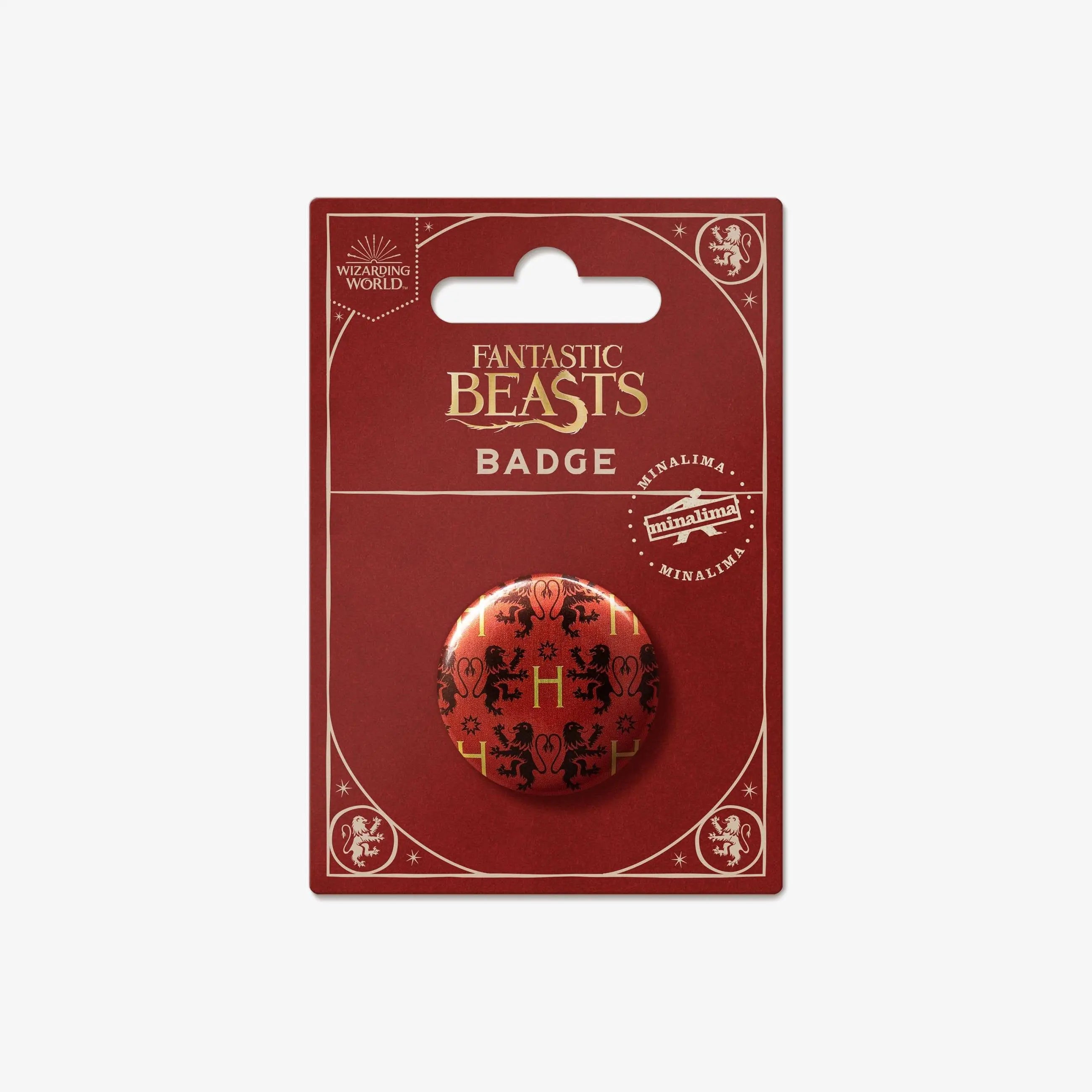 Badge Motif Gryffondor Les Animaux Fantastiques Minalima -  La boutique Aux 2 Balais