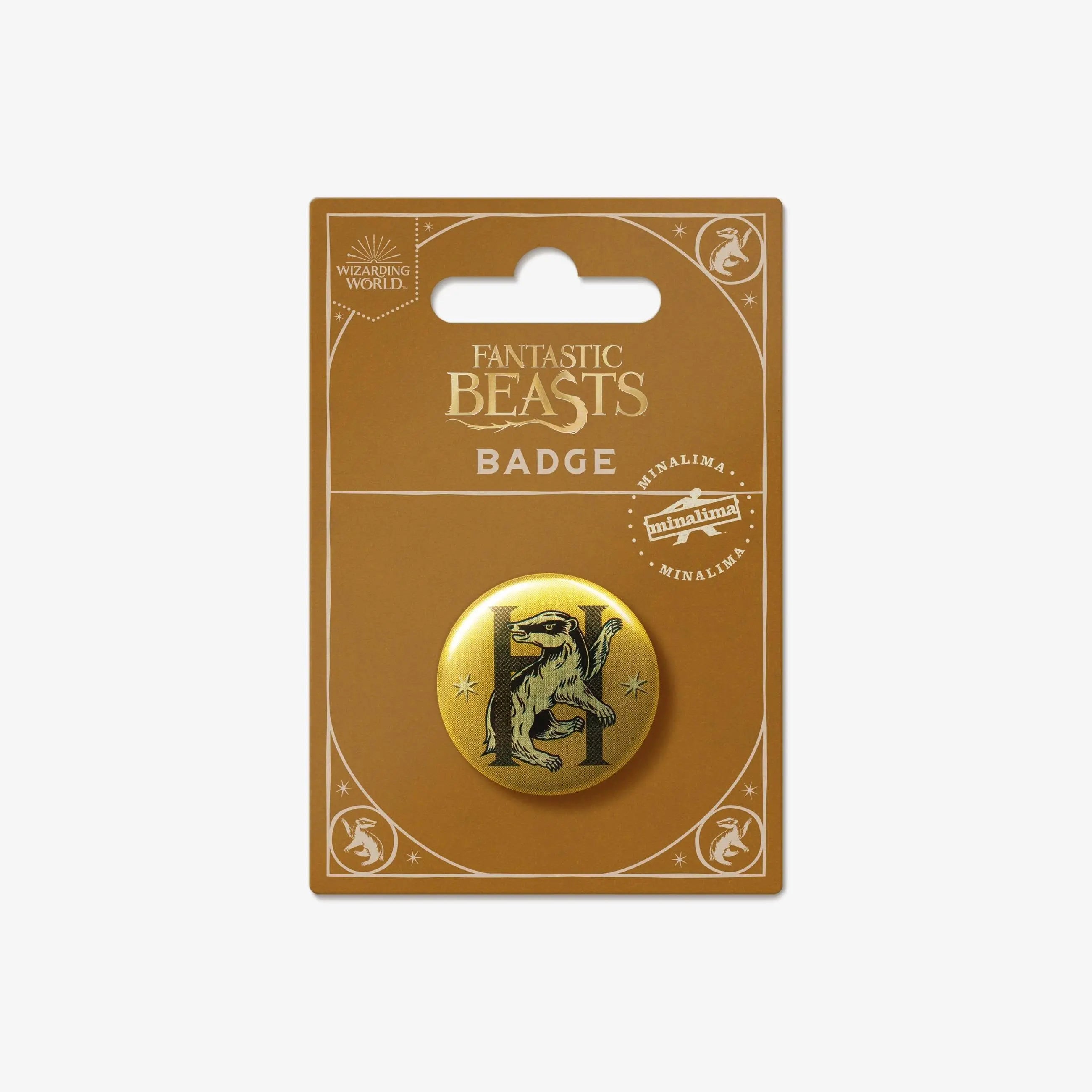 Badge Poufsouffle Les Animaux Fantastiques Minalima -  La boutique Aux 2 Balais