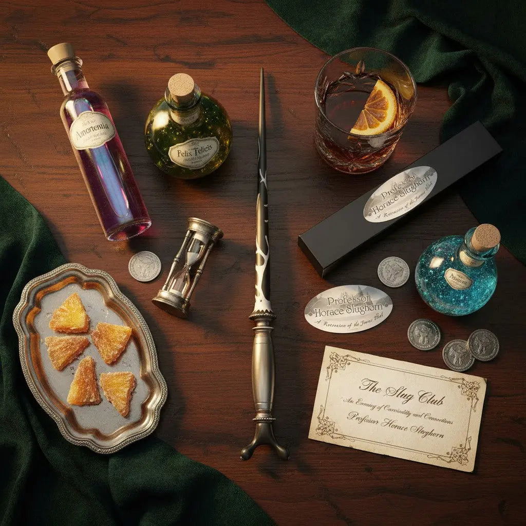 La boutique Aux 2 Balais Baguette Horace Slughorn en résine imitation bois de cèdre, manche limace, 36cm, réplique Harry Potter