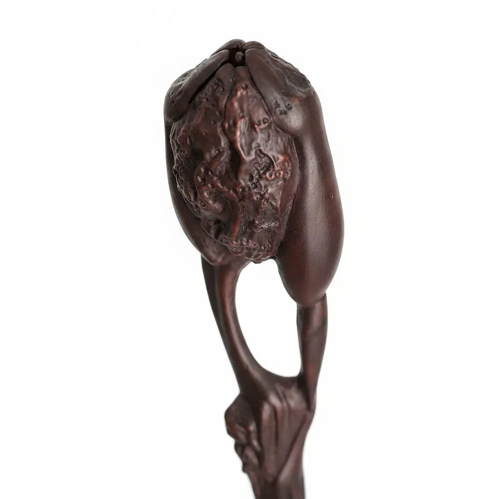 La boutique Aux 2 Balais : Baguette Kingsley Shacklebolt en résine marron foncé, 36 cm, réplique Warner Bros. avec manche sculpté.