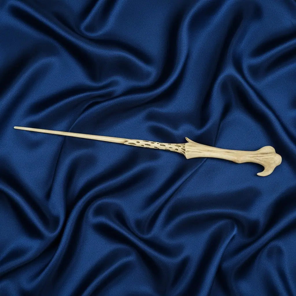Baguette Lord Voldemort en résine, réplique Ollivander Harry Potter, 40 cm, beige avec motifs tachetés