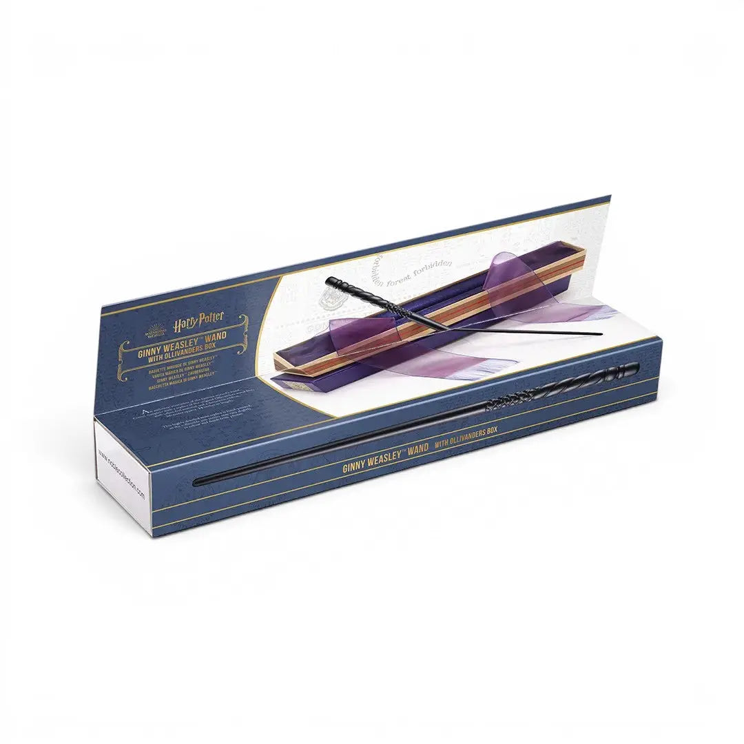 La boutique Aux 2 Balais : Baguette magique Ginny Weasley en résine, réplique Ollivander Harry Potter, 35 cm, boîte incluse.
