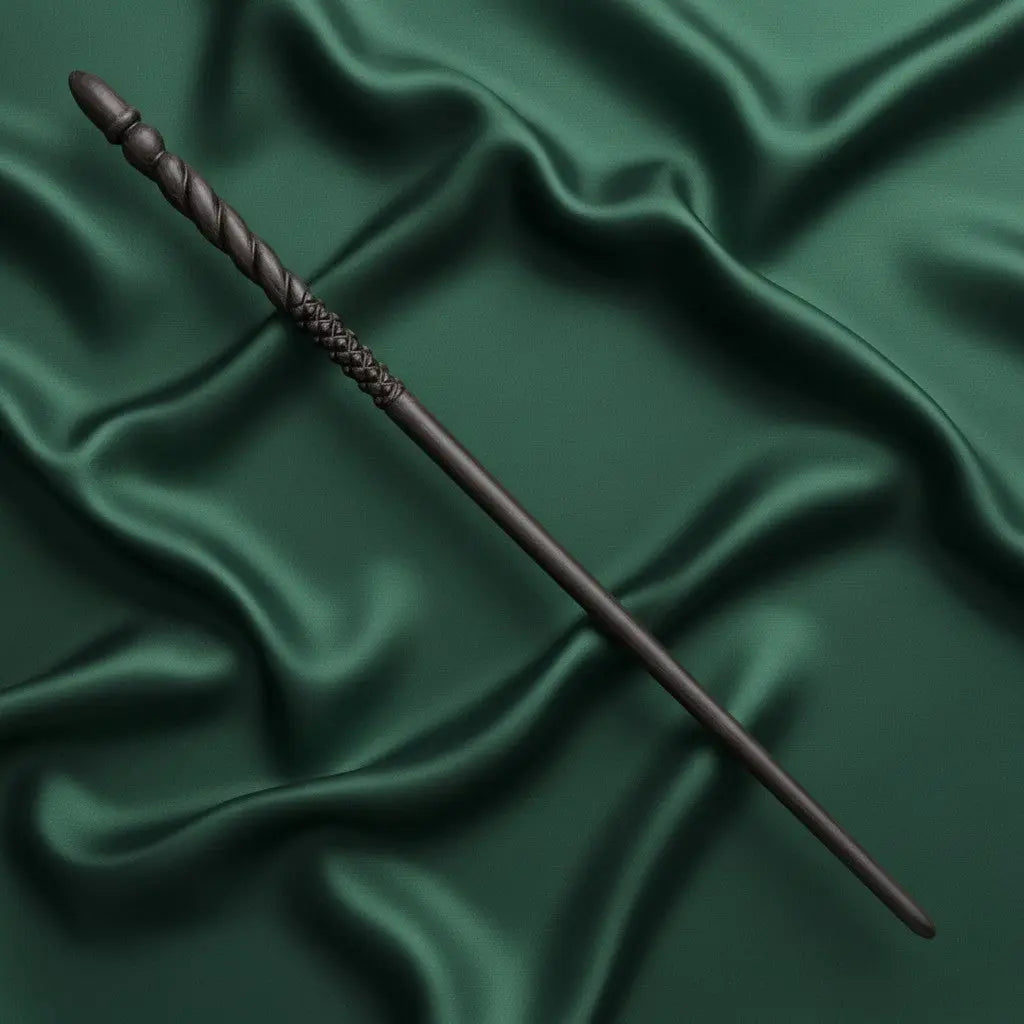 La boutique Aux 2 Balais : baguette magique Ginny Weasley en résine noire, réplique Ollivander Harry Potter, 35 cm.