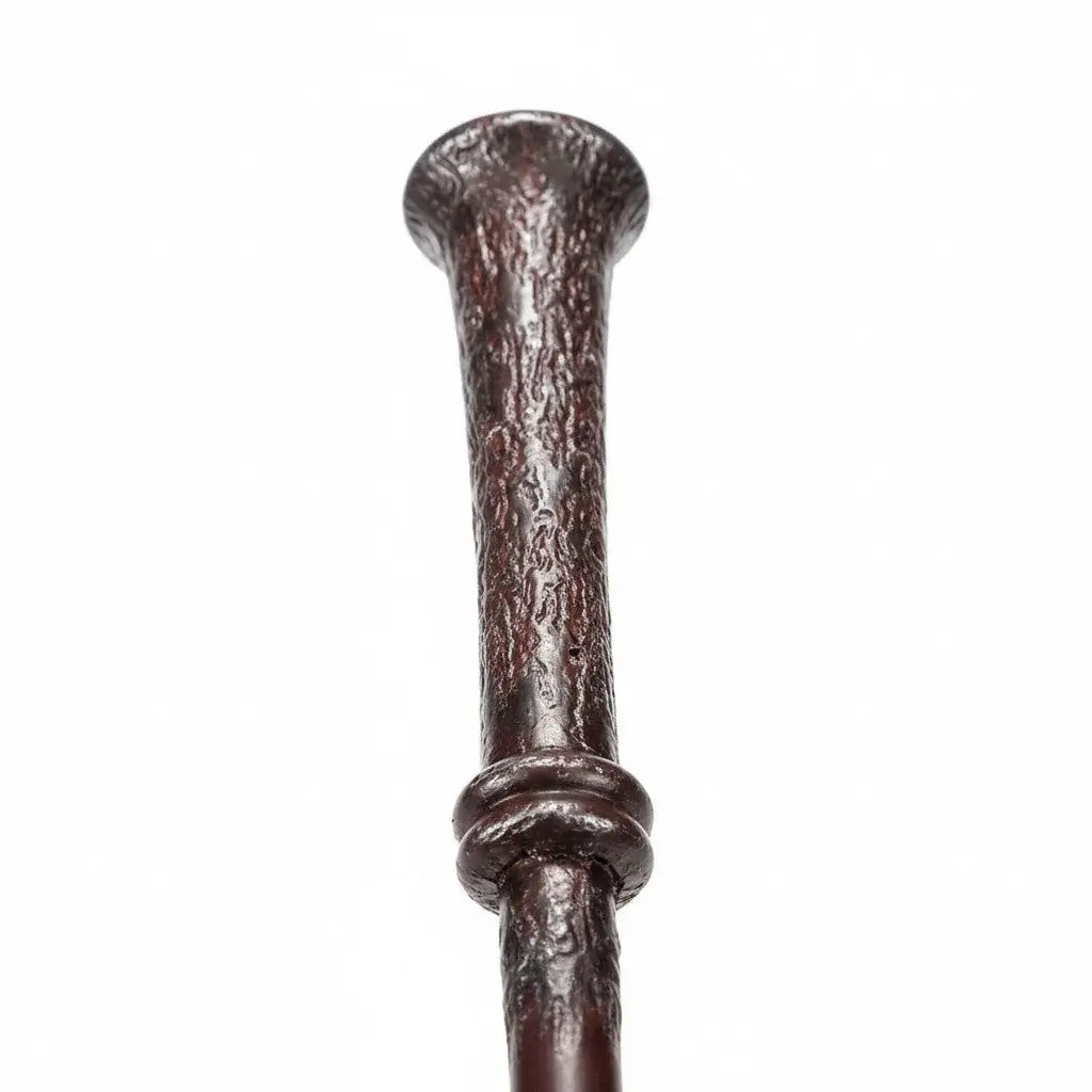 La boutique Aux 2 Balais : Baguette Olivier Dubois en résine sombre, 39 cm, avec anneau distinctif, réplique Harry Potter.