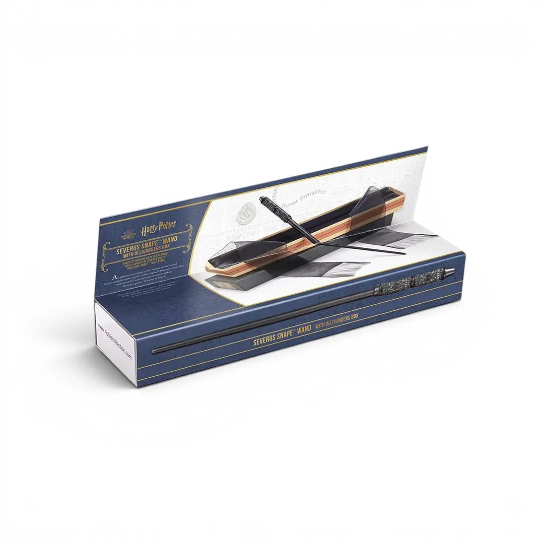 La boutique Aux 2 Balais : Baguette de Severus Rogue en résine, réplique officielle Harry Potter, 40 cm, dans sa boîte Ollivander.