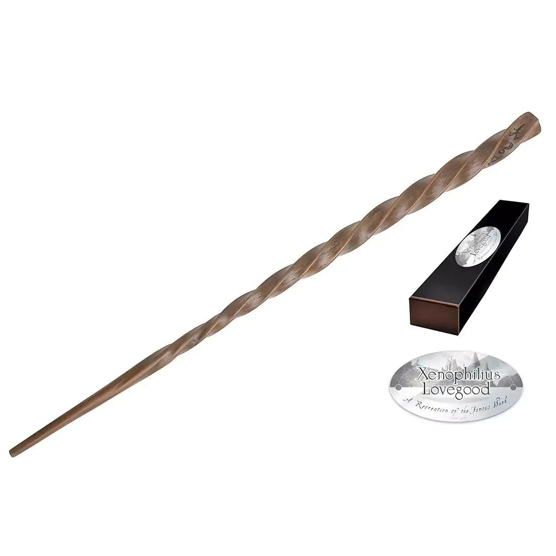 La baguette Xenophilius Lovegood de La boutique Aux 2 Balais, réplique en résine tressée, environ 38 cm, avec boîte de collection.