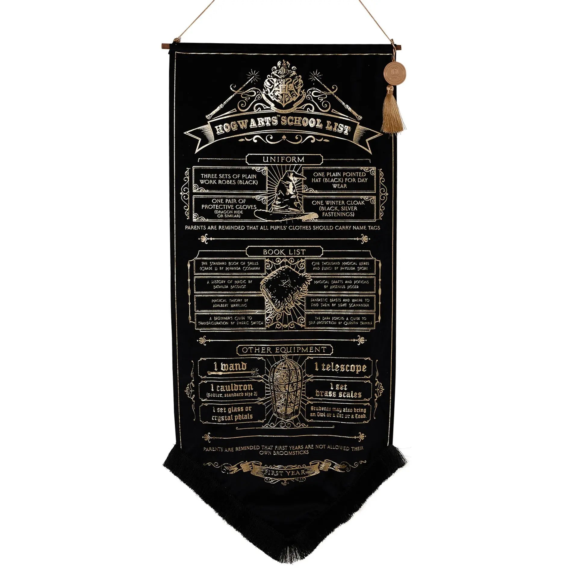 Bannière Étendard Règlement Poudlard – Harry Potter -  La boutique Aux 2 Balais