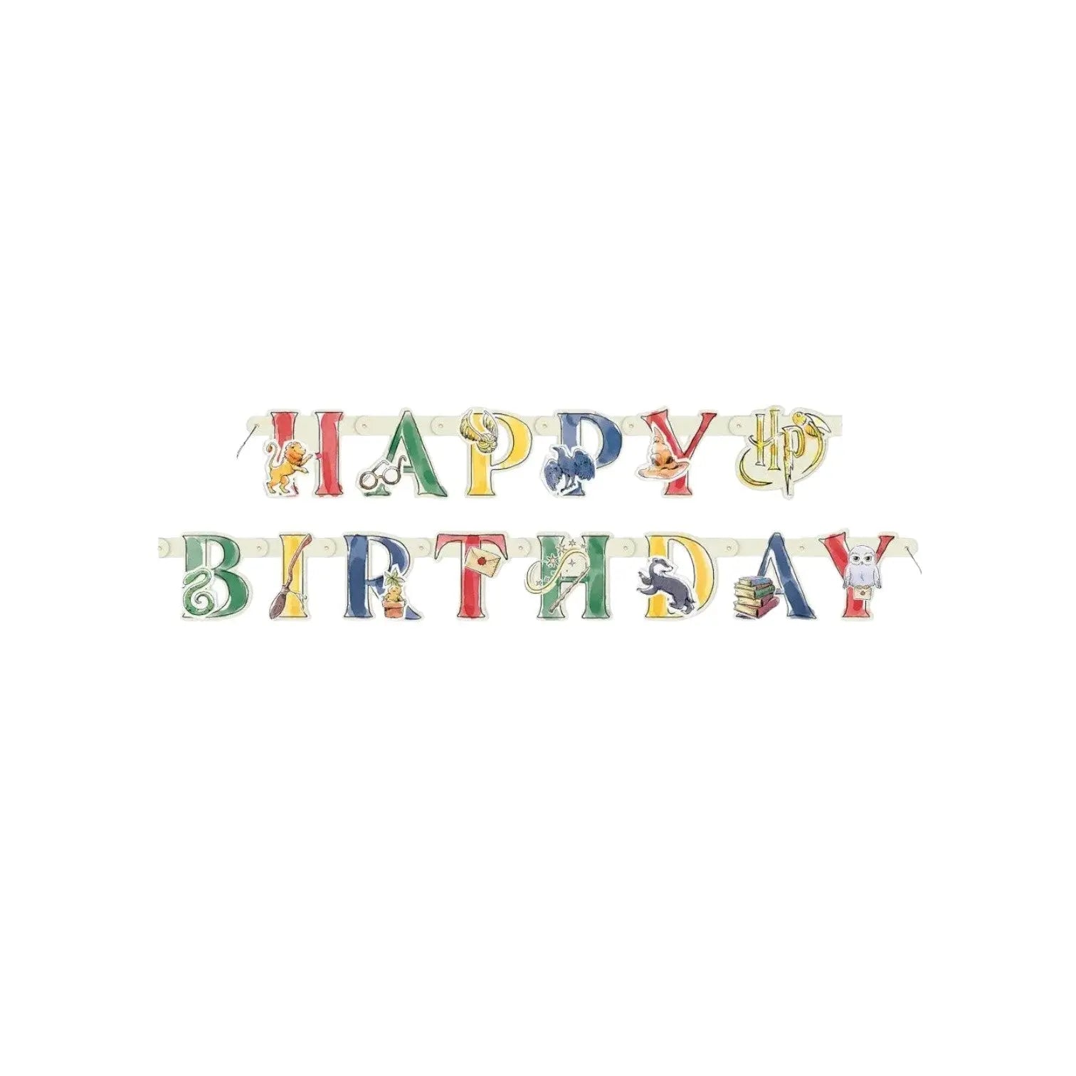 Bannière Happy Birthday Harry Potter™ carton – 182 cm -  La boutique Aux 2 Balais