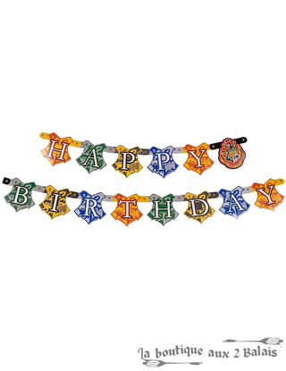 Bannière Happy Birthday Harry Potter – 182 cm Maison Poudlard