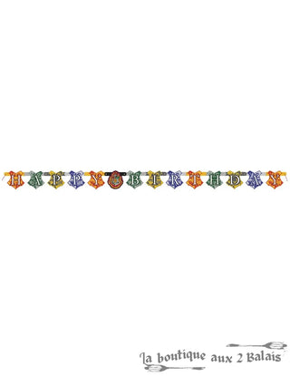 Bannière Happy Birthday Harry Potter – 182 cm Maison Poudlard