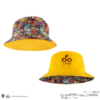 Bob Réversible Funky Harry – unisexe coton brodé 60 cm