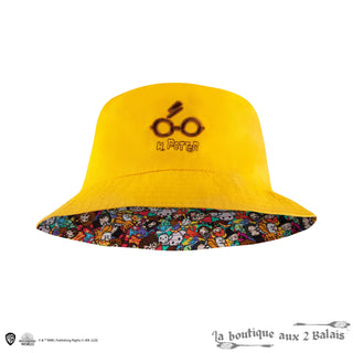 Bob Réversible Funky Harry – unisexe coton brodé 60 cm