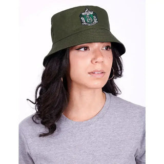 Bob Réversible Serpentard – Coton brodé & sérigraphié 60 cm -  La boutique Aux 2 Balais