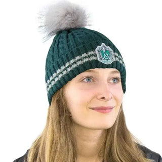 Bonnet Pompom - Serpentard -  La boutique Aux 2 Balais