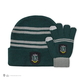 Bonnet & gants tactiles Serpentard enfant Harry Potter -  La boutique Aux 2 Balais