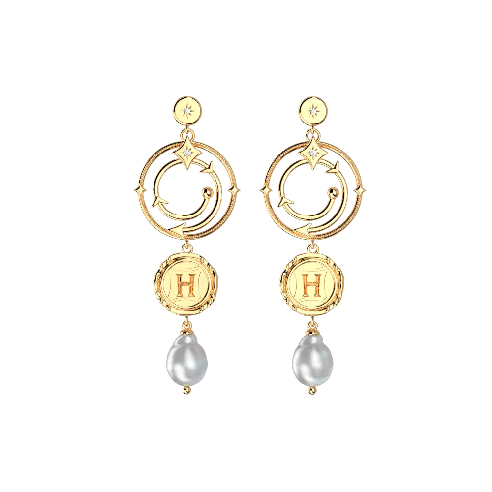 Boucles d'Oreilles Enchantement Harry Potter - Dorées