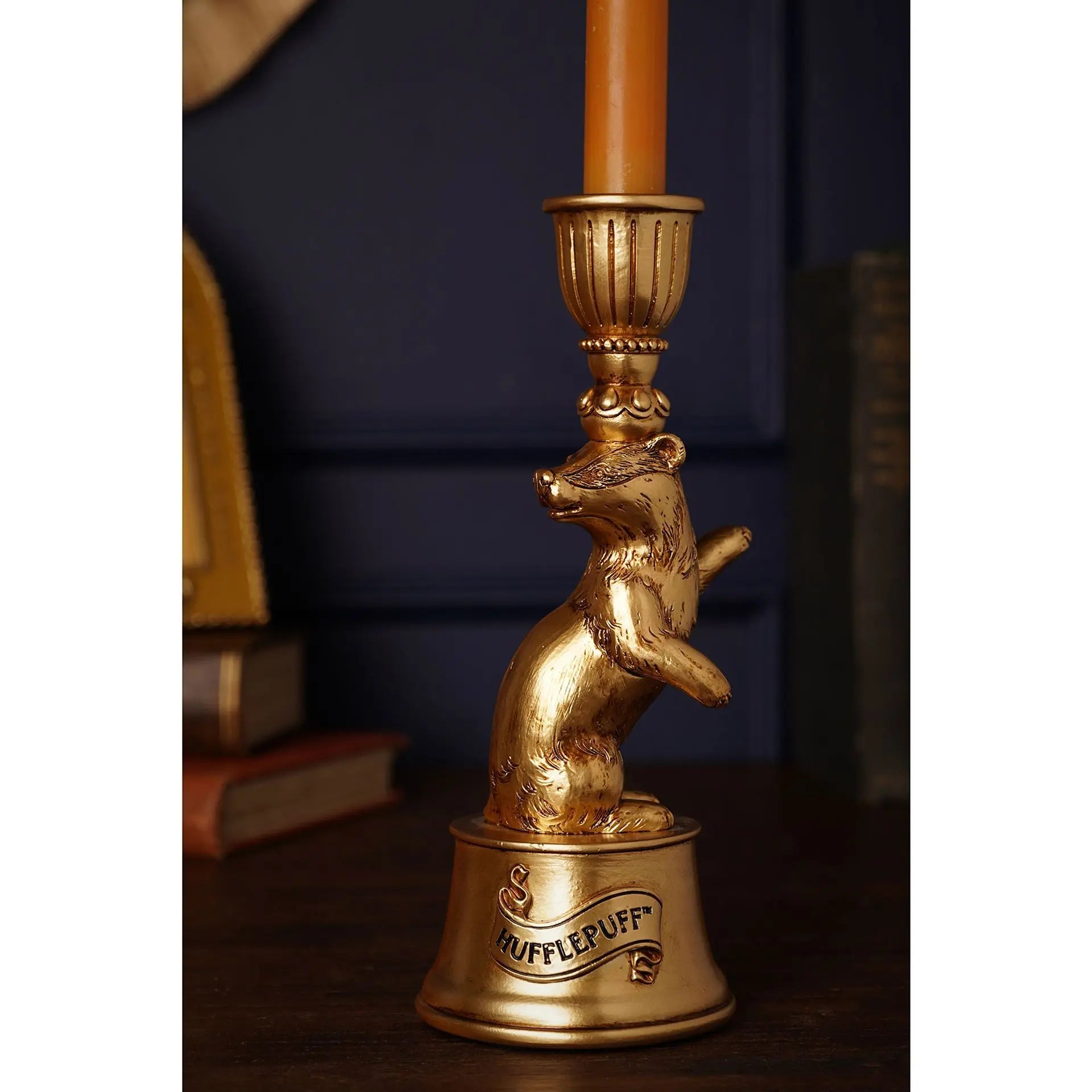 Candelabro Hufflepuff Dorado 21cm