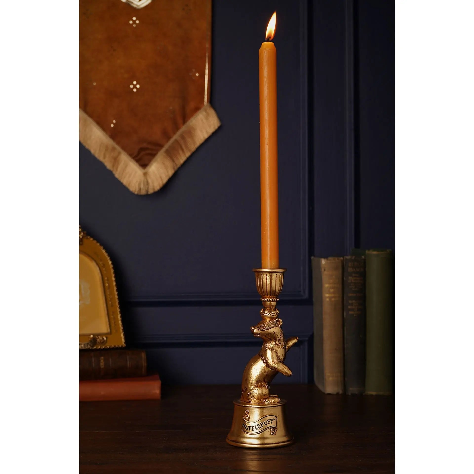 Candelabro Hufflepuff Dorado 21cm