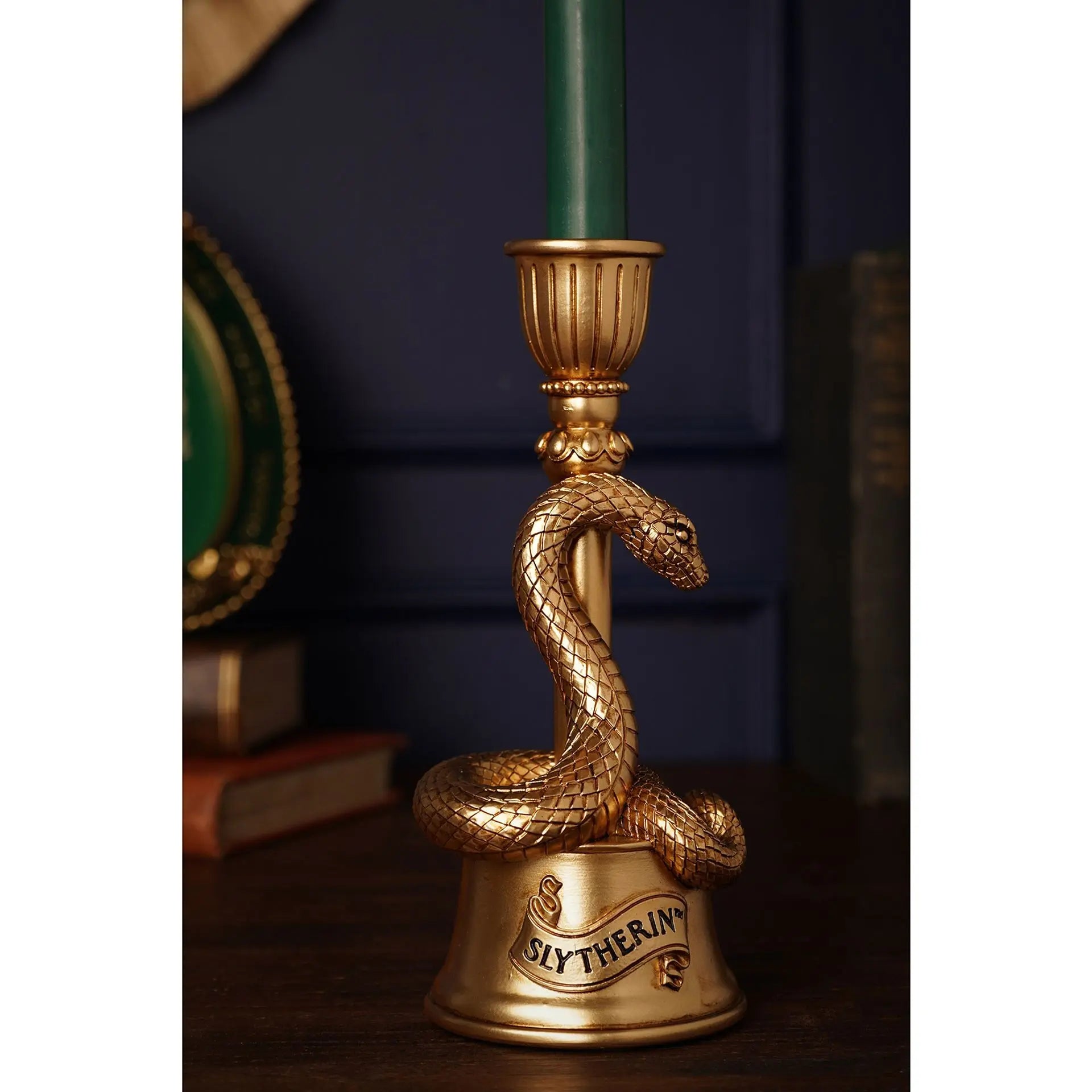 Bougeoir Doré Serpentard 21cm