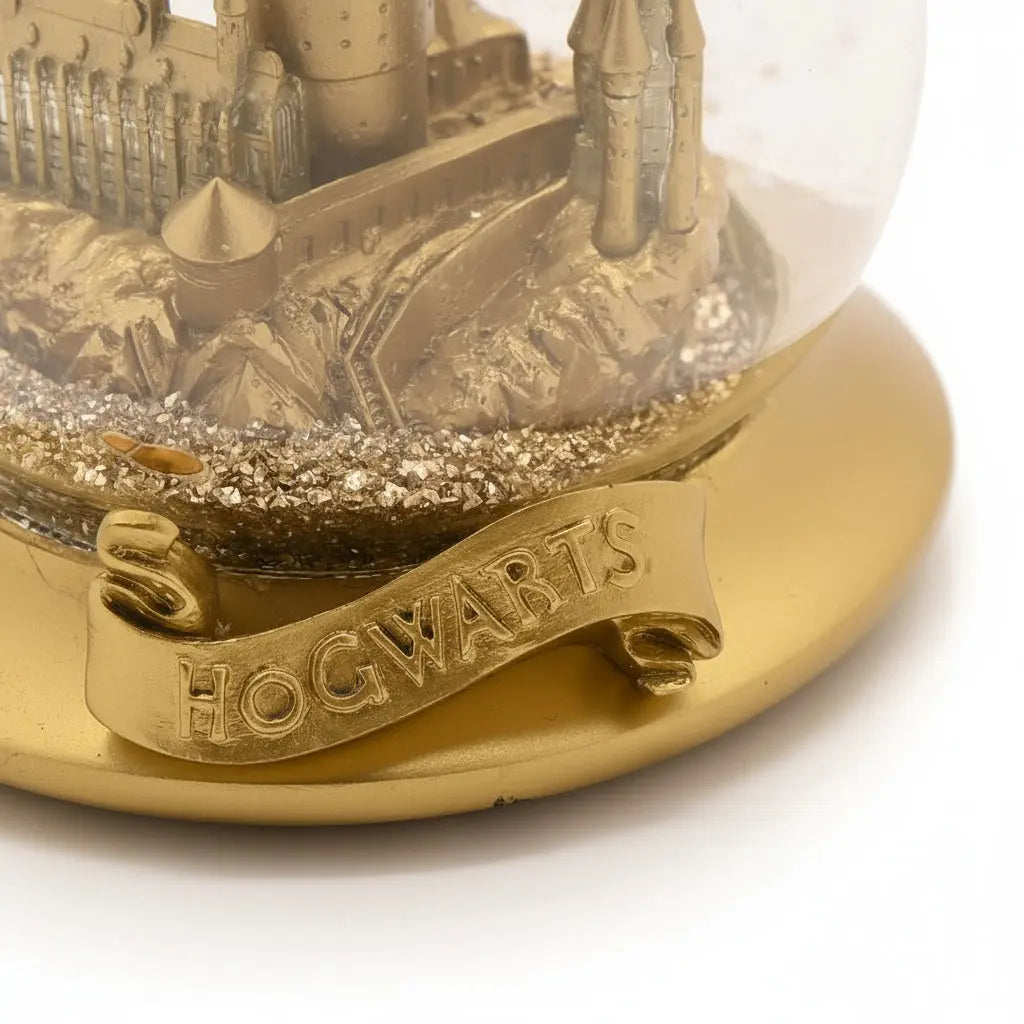 Boule de Noël Château Poudlard Doré - Harry Potter -  La boutique Aux 2 Balais