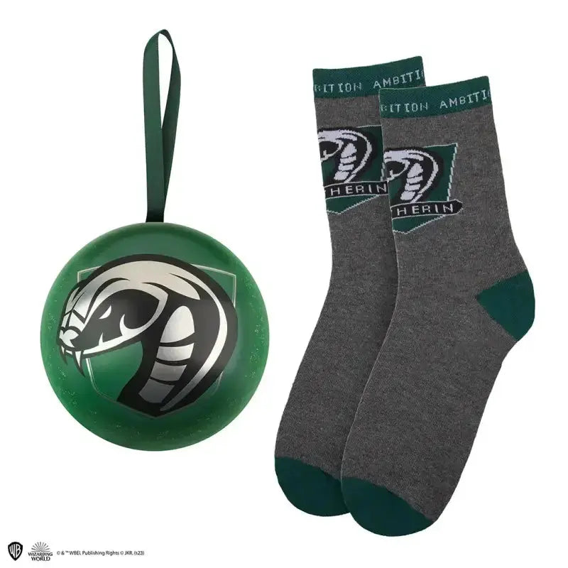 Boule de Noël Chaussettes Serpentard -  La boutique Aux 2 Balais