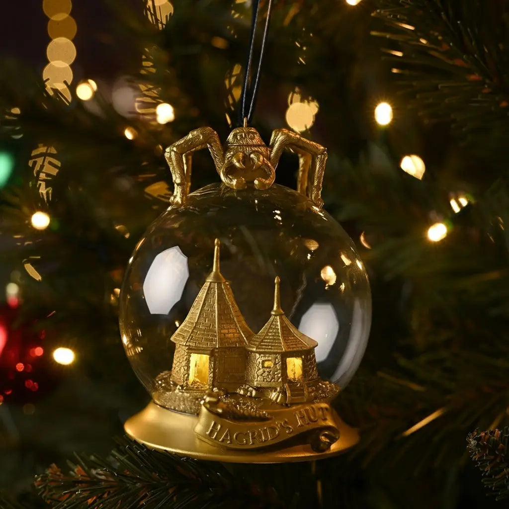 Boule de Noël Maison Hagrid Dorée - Harry Potter -  La boutique Aux 2 Balais