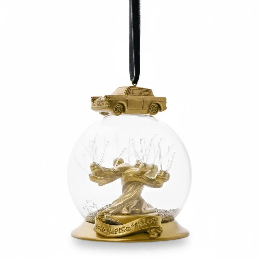 Boule de Noël Saule Cogneur Doré - Harry Potter -  La boutique Aux 2 Balais
