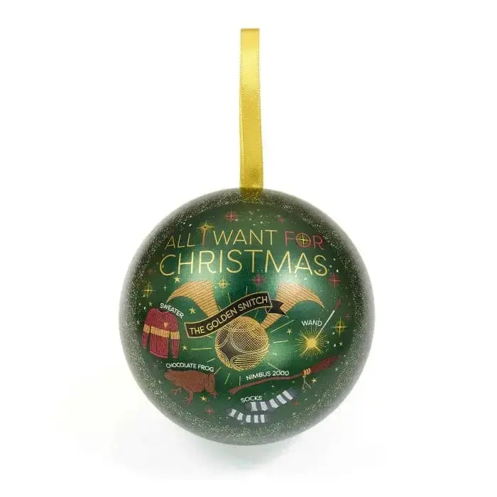 Boule de Noël Vif d'or -  La boutique Aux 2 Balais