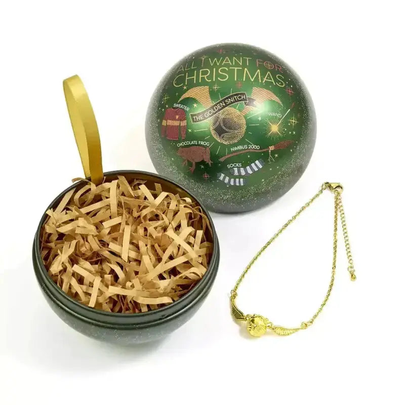 Boule de Noël Vif d'or -  La boutique Aux 2 Balais