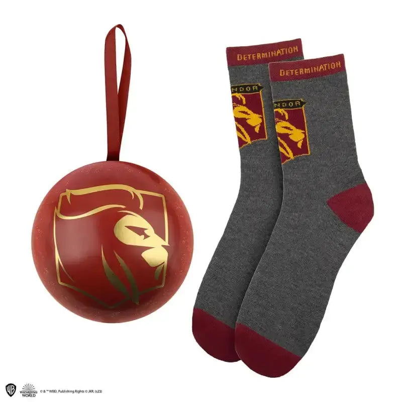 Boule de Noël avec Chaussettes Gryffondor -  La boutique Aux 2 Balais